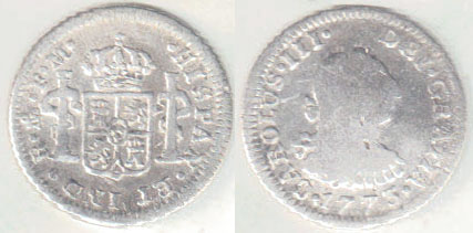 1773 Mexico silver 1/2 Real A000654